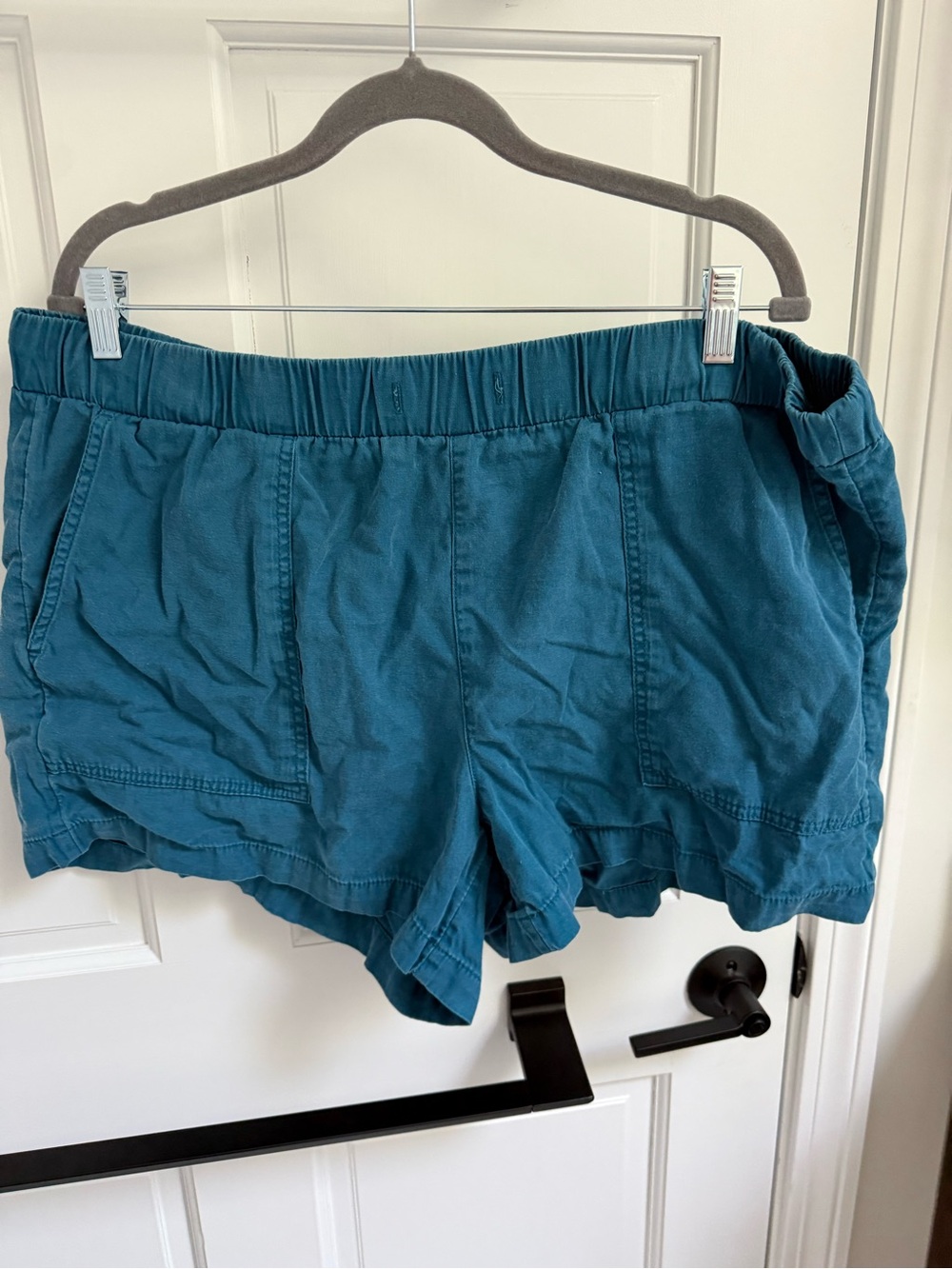LOFT Teal Elastic Waist Casual Athletic Shorts